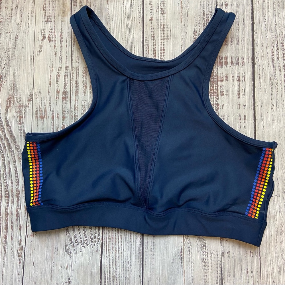 C&C California Navy with Mesh Sports Bra. Size M